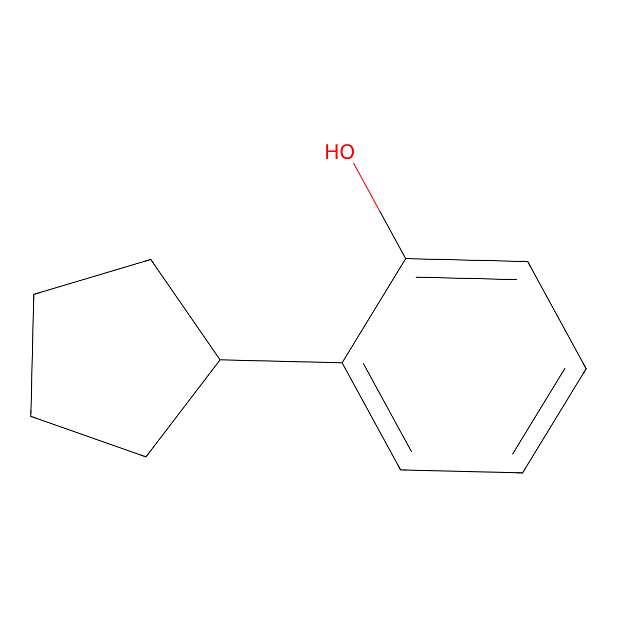 2-Cyclopentylphenol molecular structure, CAS 1518-84-9