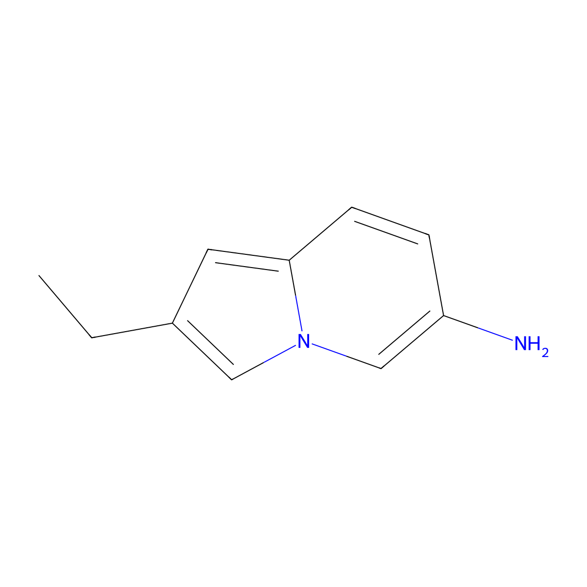 2-Ethylindolizin-6-amine molecular structure, CAS 1518005-19-0