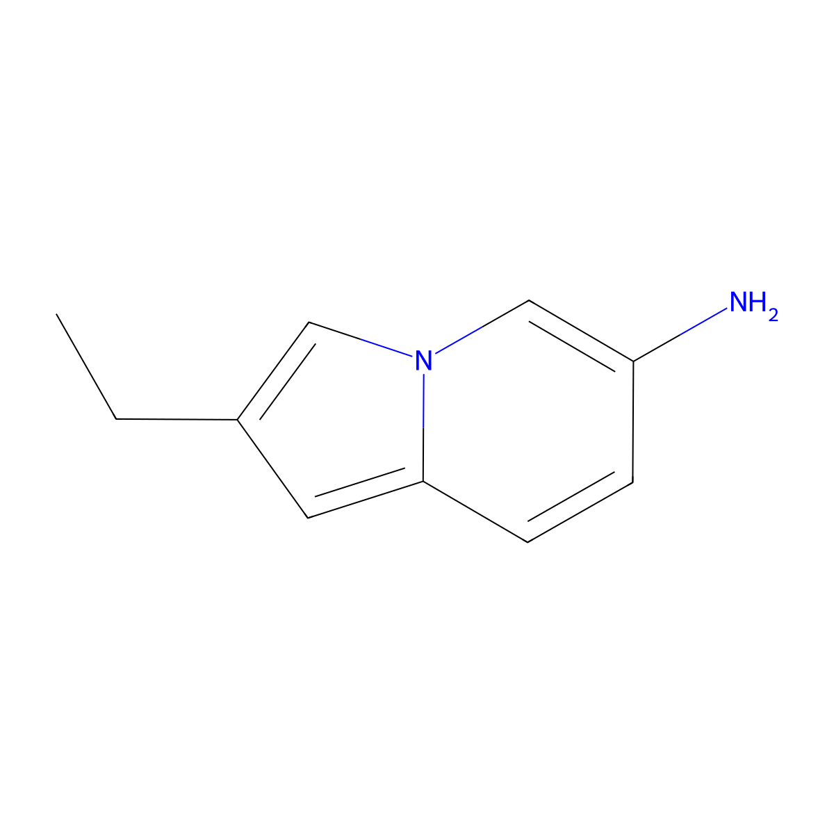 2-Ethylindolizin-6-amine molecular structure, CAS 1518005-19-0