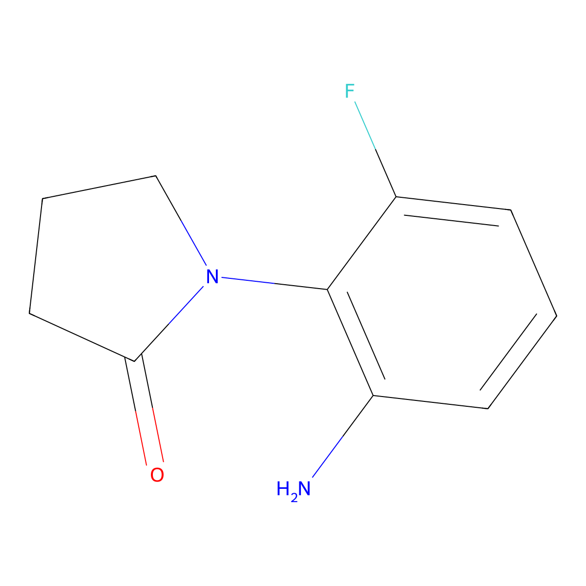 1-(2-Amino-6-fluorophenyl)pyrrolidin-2-one molecular structure, CAS 1518023-86-3