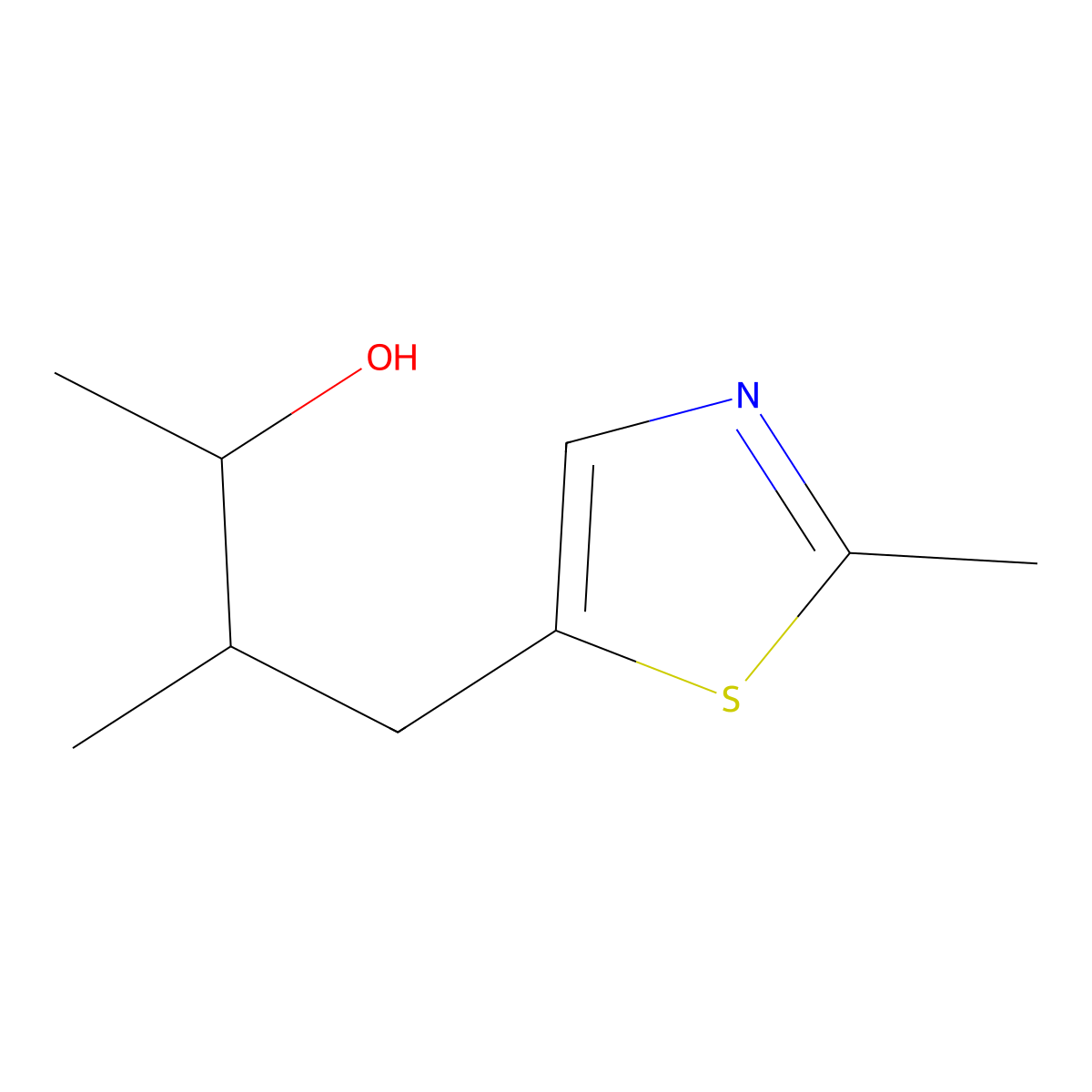 3-Methyl-4-(2-methylthiazol-5-yl)butan-2-ol molecular structure, CAS 1518033-20-9