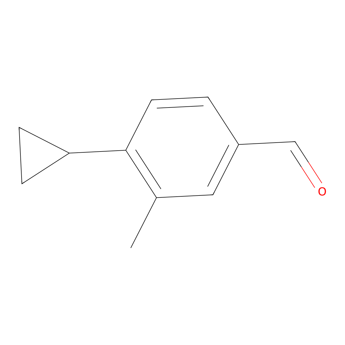 4-Cyclopropyl-3-methylbenzaldehyde molecular structure, CAS 1518035-03-4