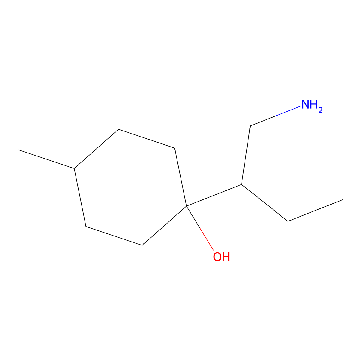 1-(1-Aminobutan-2-yl)-4-methylcyclohexan-1-ol molecular structure, CAS 1518051-65-4