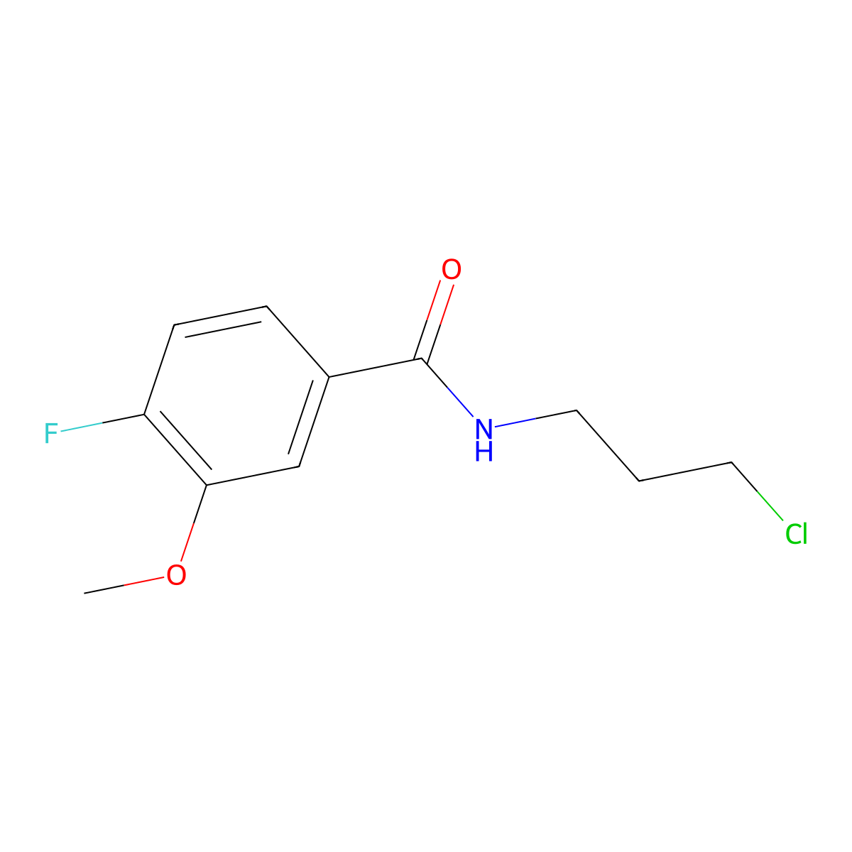 N-(3-Chloropropyl)-4-fluoro-3-methoxybenzamide molecular structure, CAS 1518055-27-0