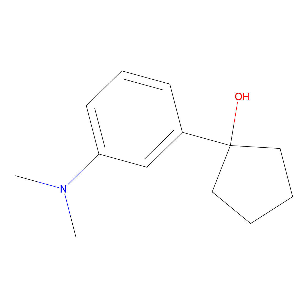 1-(3-(Dimethylamino)phenyl)cyclopentanol molecular structure, CAS 1518062-19-5