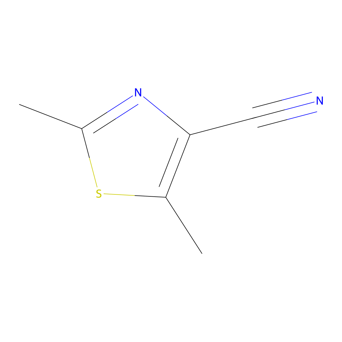 Dimethyl-1,3-thiazole-4-carbonitrile molecular structure, CAS 1518066-89-1