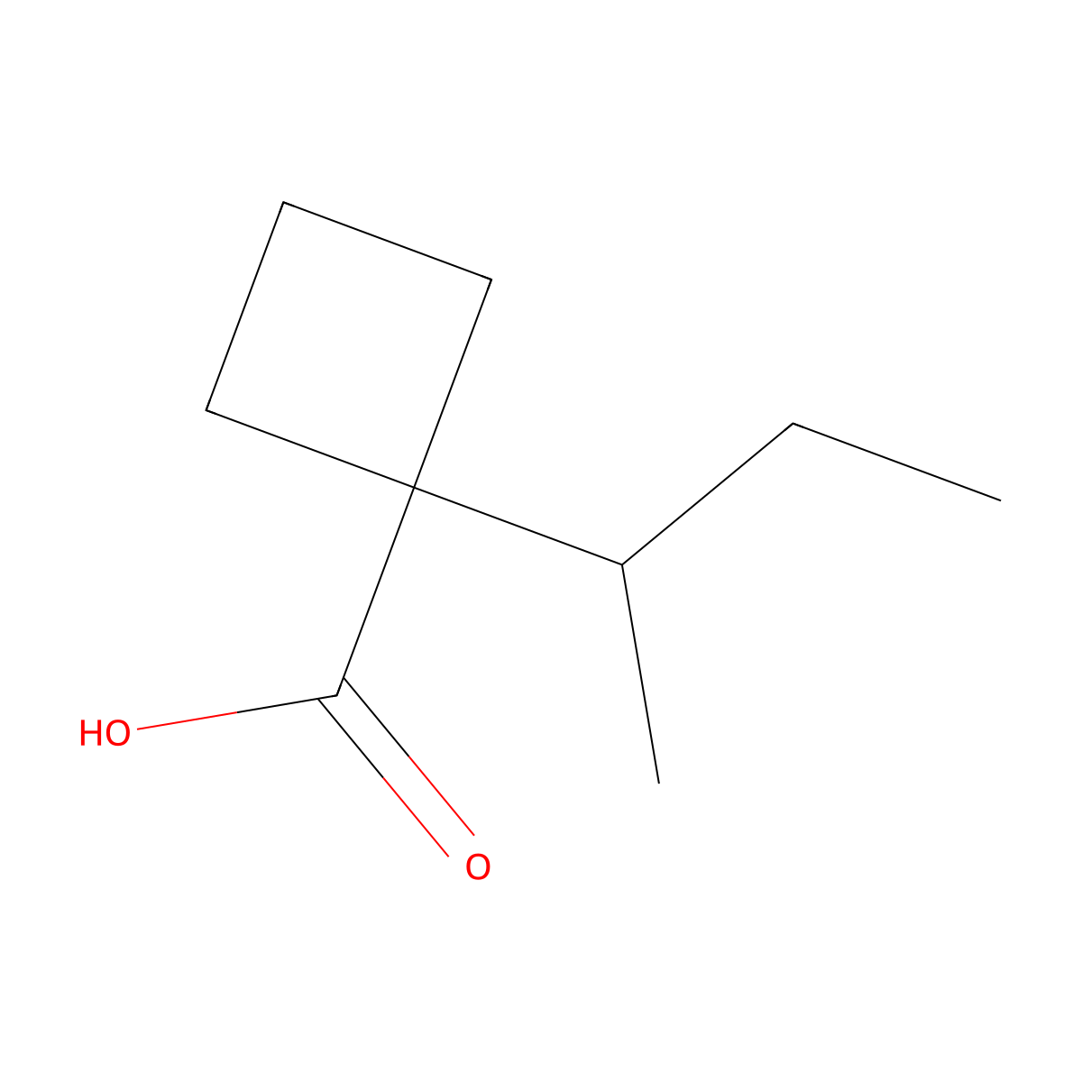 1-(Sec-butyl)cyclobutane-1-carboxylic acid molecular structure, CAS 1518067-88-3