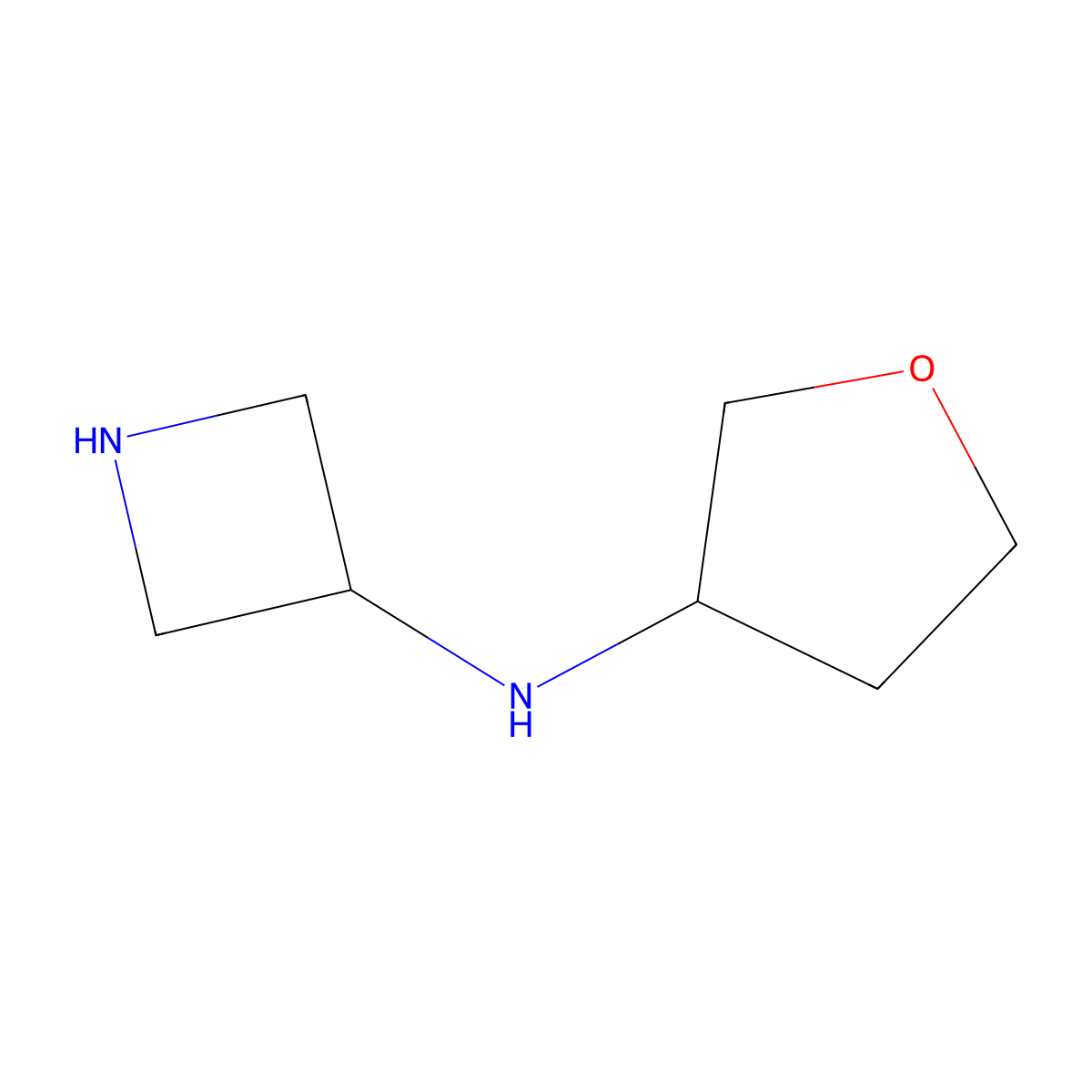 N-(Oxolan-3-yl)azetidin-3-amine molecular structure, CAS 1518073-58-9
