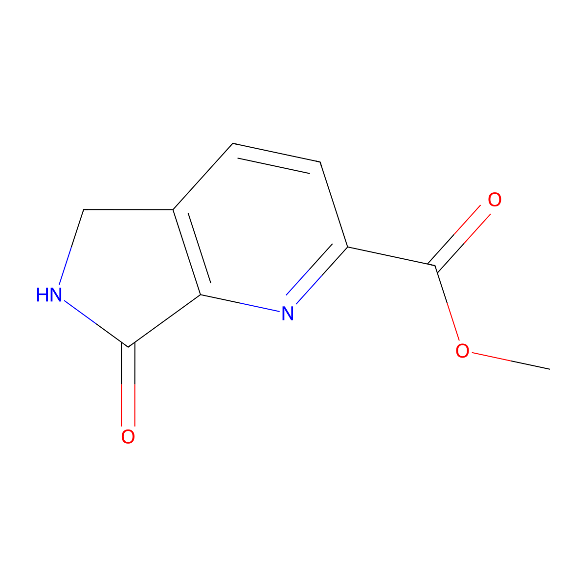 methyl 7-oxo-5H,6H,7H-pyrrolo[3,4-b]pyridine-2-carboxylate molecular structure, CAS 1518079-04-3