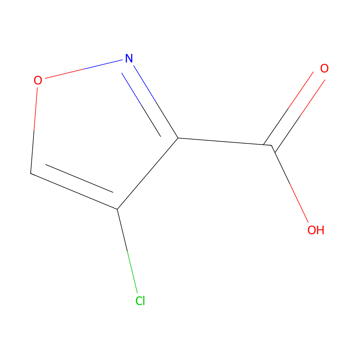 4-Chloro-1,2-oxazole-3-carboxylic acid molecular structure, CAS 1518097-59-0