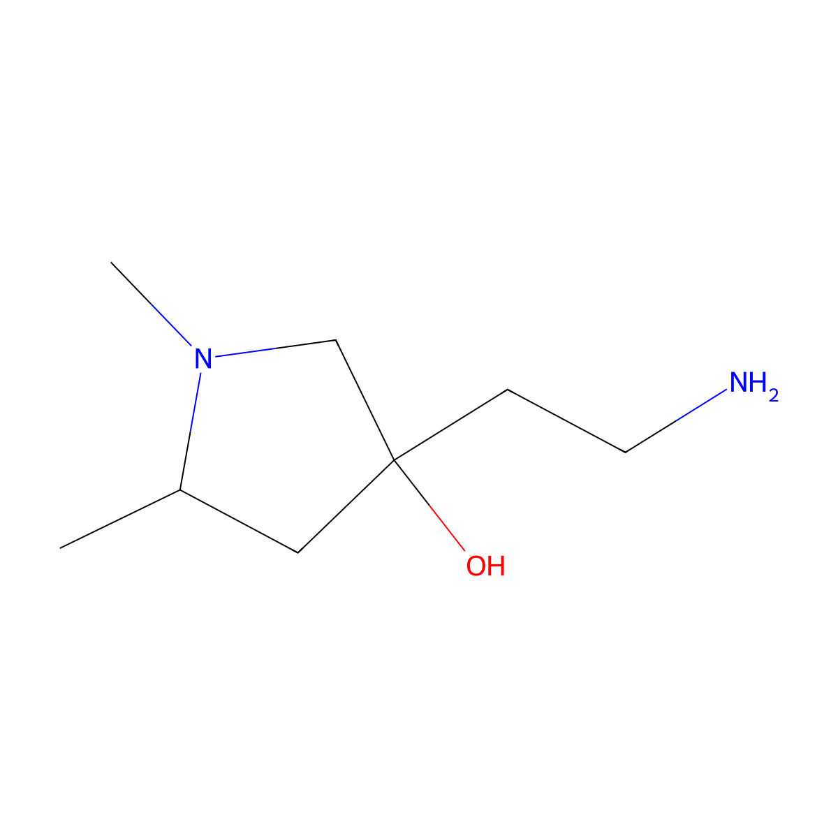 3-(2-Aminoethyl)-1,5-dimethylpyrrolidin-3-OL molecular structure, CAS 1518098-07-1