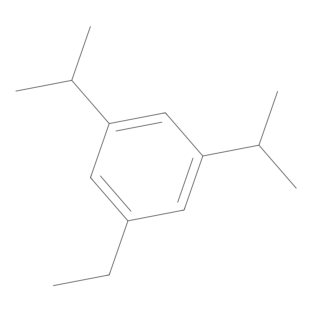 Benzene, 1-ethyl-3,5-bis(1-methylethyl)- molecular structure, CAS 15181-13-2