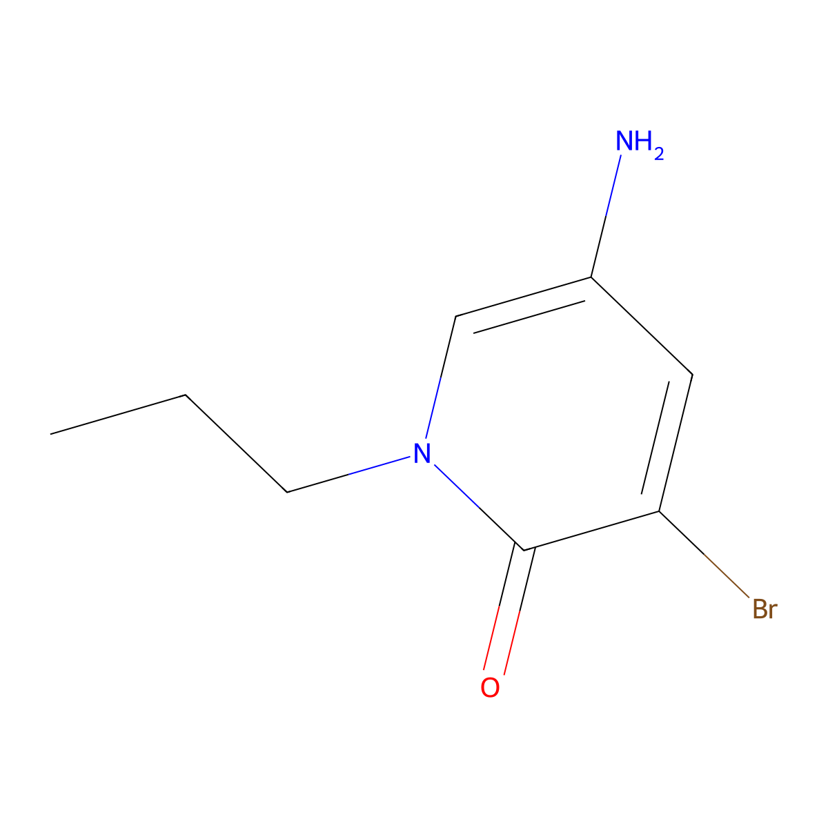 5-Amino-3-bromo-1-propyl-1,2-dihydropyridin-2-one molecular structure, CAS 1518100-37-2