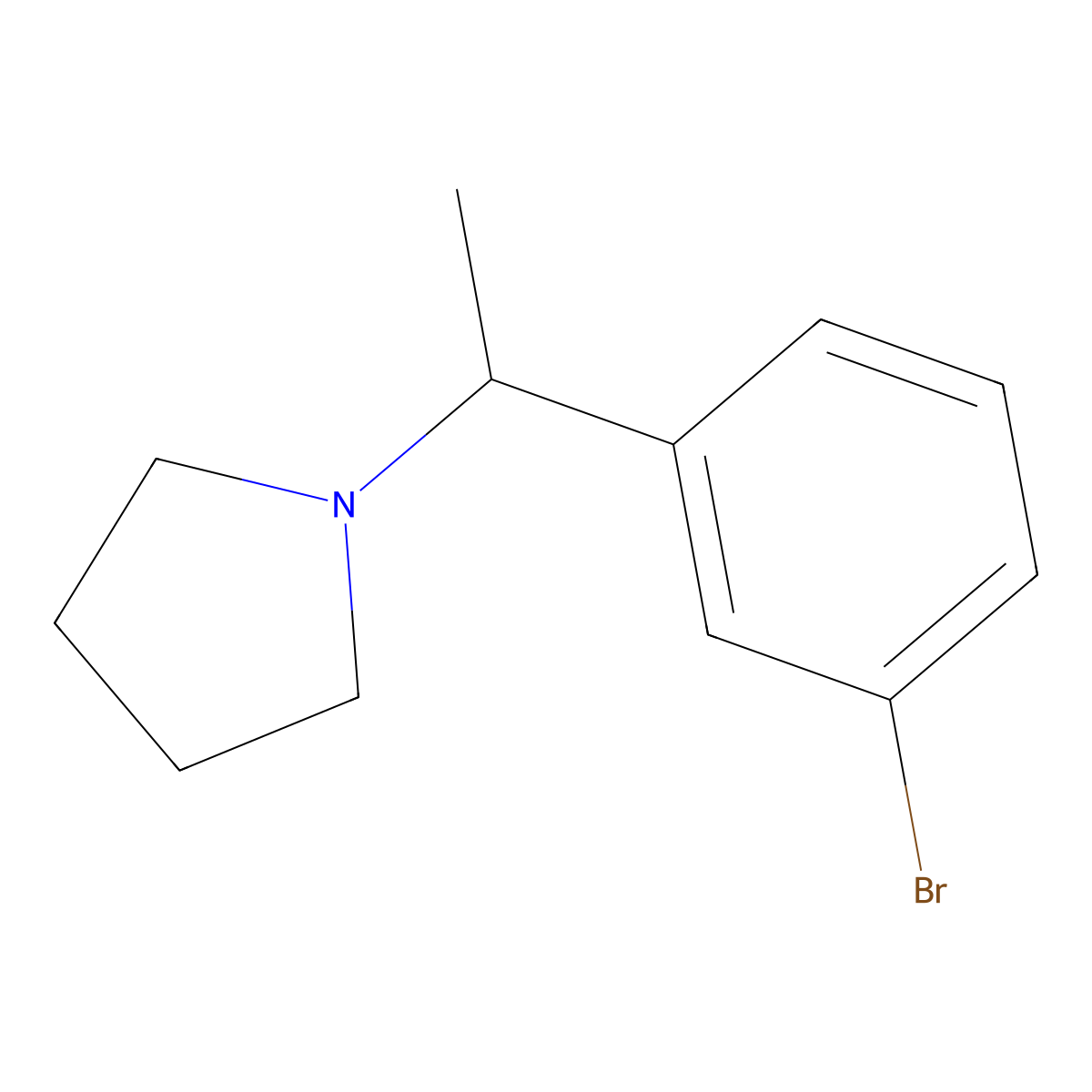 1-(1-(3-Bromophenyl)ethyl)pyrrolidine molecular structure, CAS 1518118-17-6