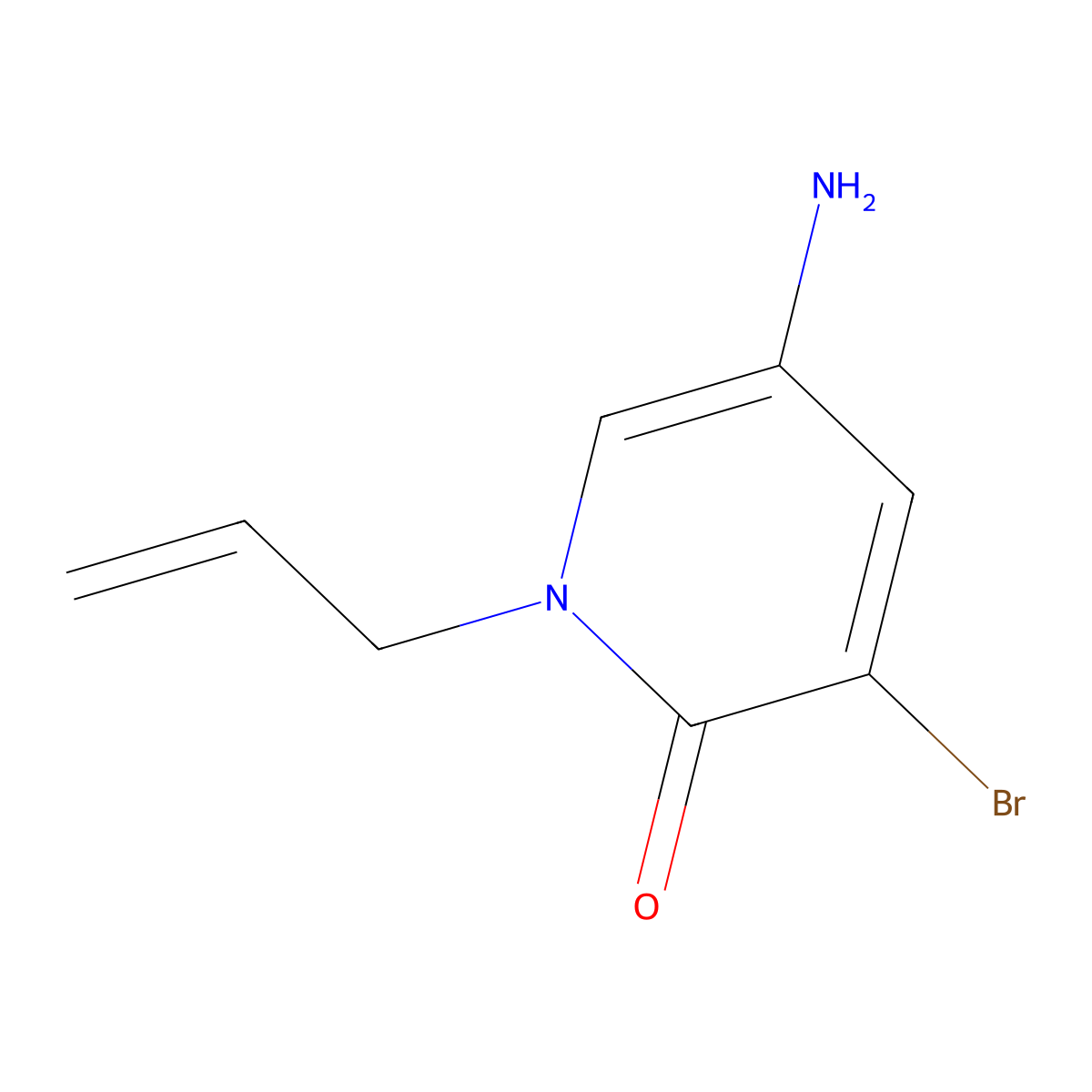 5-Amino-3-bromo-1-(prop-2-EN-1-YL)-1,2-dihydropyridin-2-one molecular structure, CAS 1518127-21-3