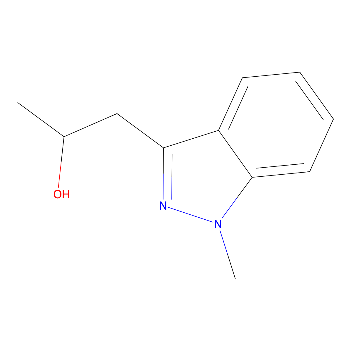 1-(1-methyl-1H-indazol-3-yl)propan-2-ol molecular structure, CAS 1518136-04-3