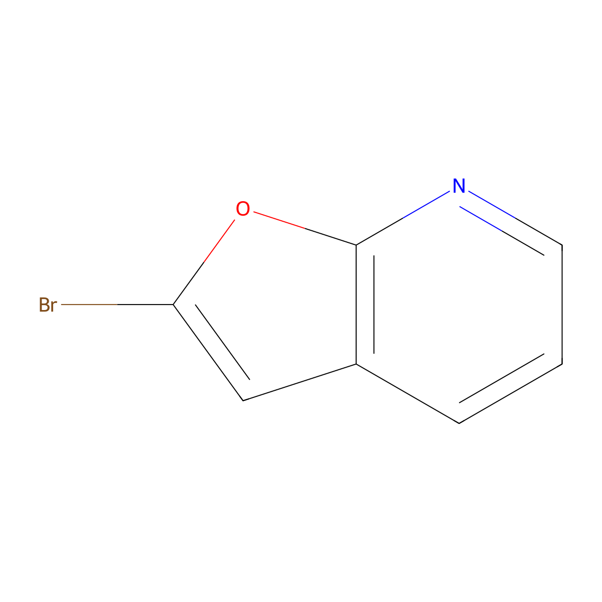 2-Bromofuro[2,3-b]pyridine molecular structure, CAS 1518148-21-4