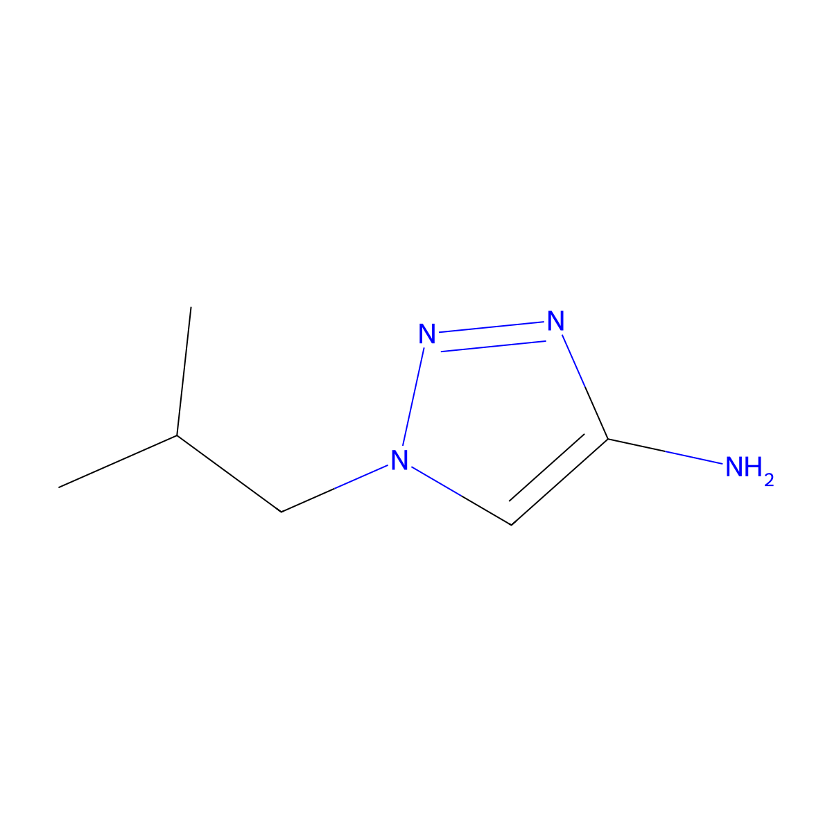 1-(2-Methylpropyl)-1H-1,2,3-triazol-4-amine molecular structure, CAS 1518153-87-1