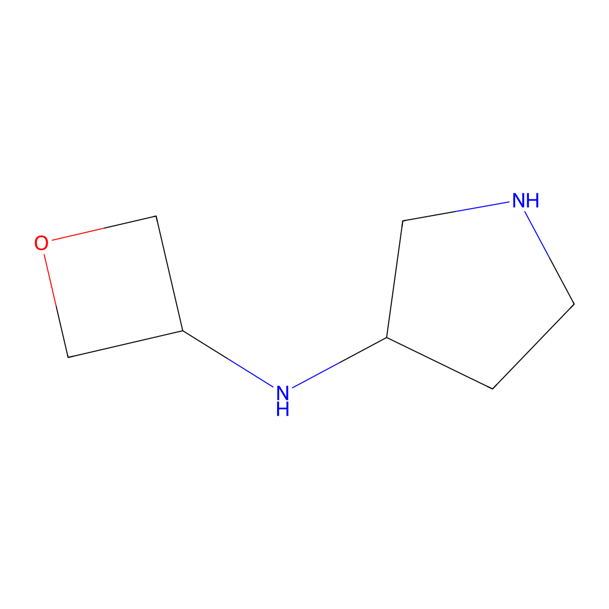 N-(oxetan-3-yl)pyrrolidin-3-amine molecular structure, CAS 1518187-92-2