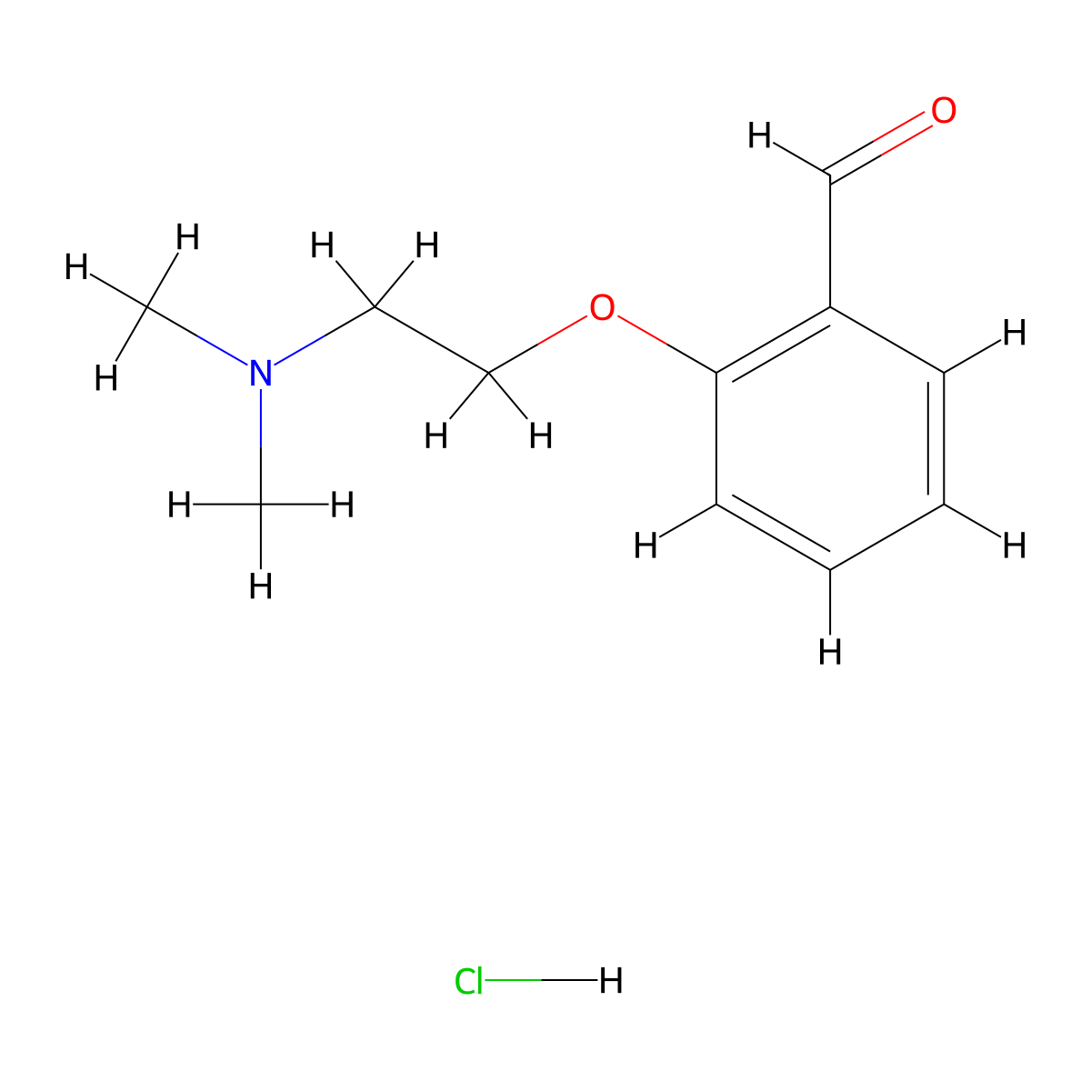 2-[2-(Dimethylamino)ethoxy]benzaldehyde hydrochloride molecular structure, CAS 15182-07-7