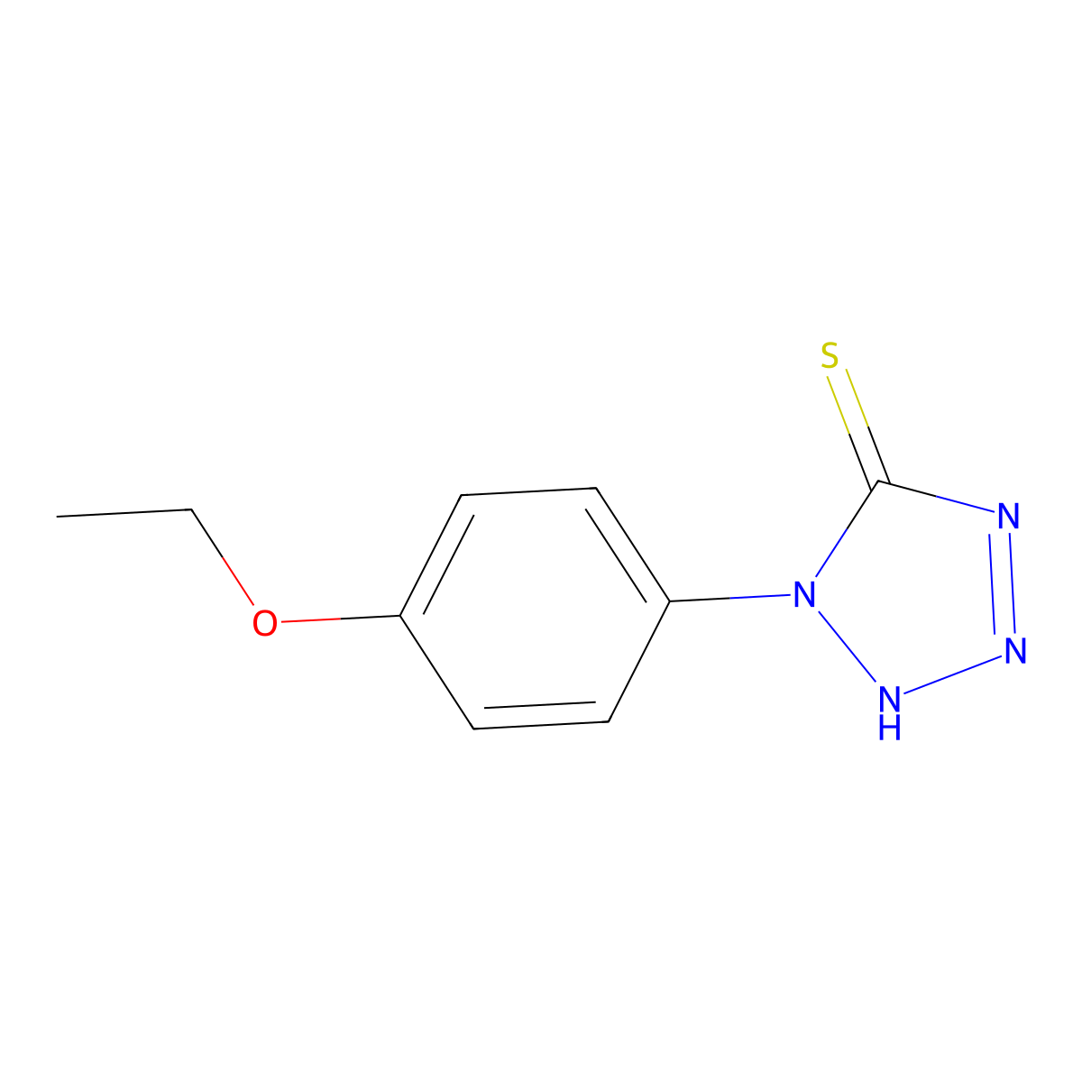 1-(4-Ethoxyphenyl)-5-mercapto-1H-tetrazole molecular structure, CAS 15182-68-0