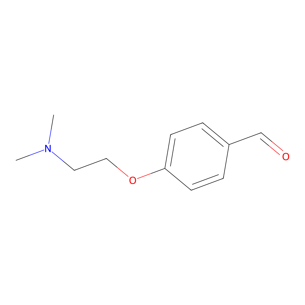 p-(2-(Dimethylamino)ethoxy)benzaldehyde molecular structure, CAS 15182-92-0