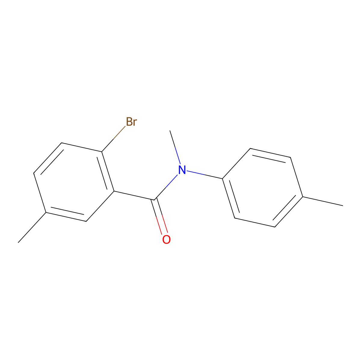 2-Bromo-N,5-dimethyl-N-(4-methylphenyl)benzamide molecular structure, CAS 1518217-52-1