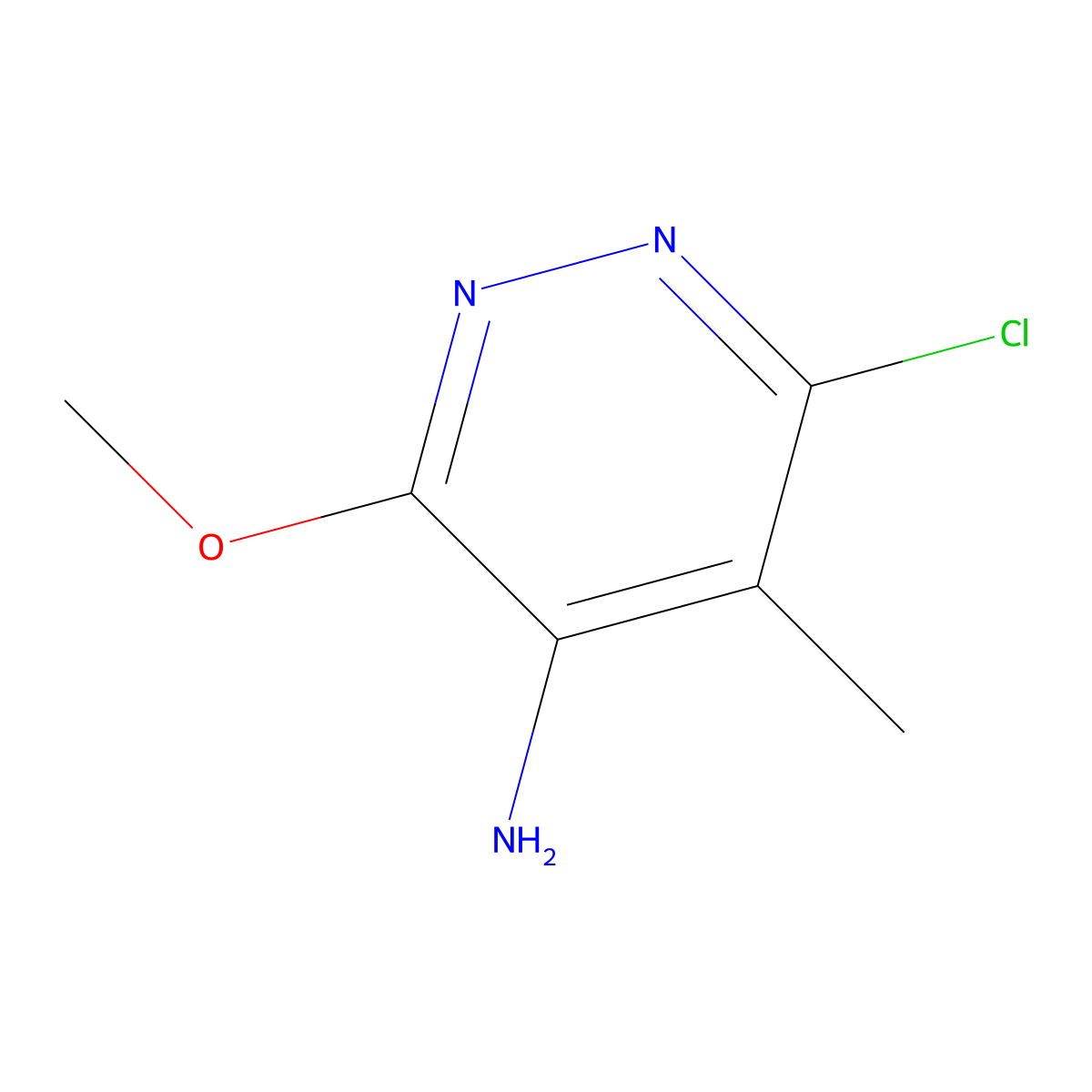 6-Chloro-3-methoxy-5-methylpyridazin-4-amine molecular structure, CAS 1518219-54-9