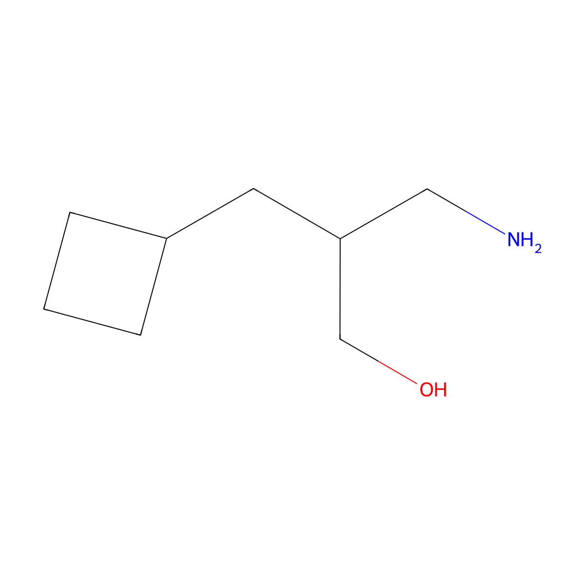 3-Amino-2-(cyclobutylmethyl)propan-1-ol molecular structure, CAS 1518223-00-1