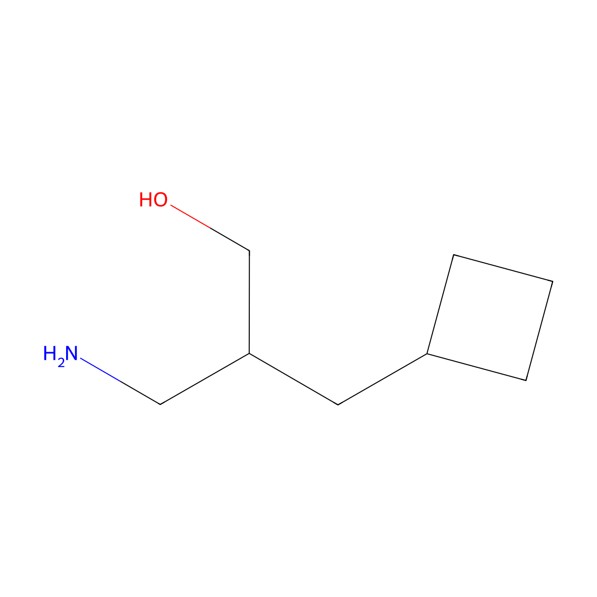 3-Amino-2-(cyclobutylmethyl)propan-1-ol molecular structure, CAS 1518223-00-1