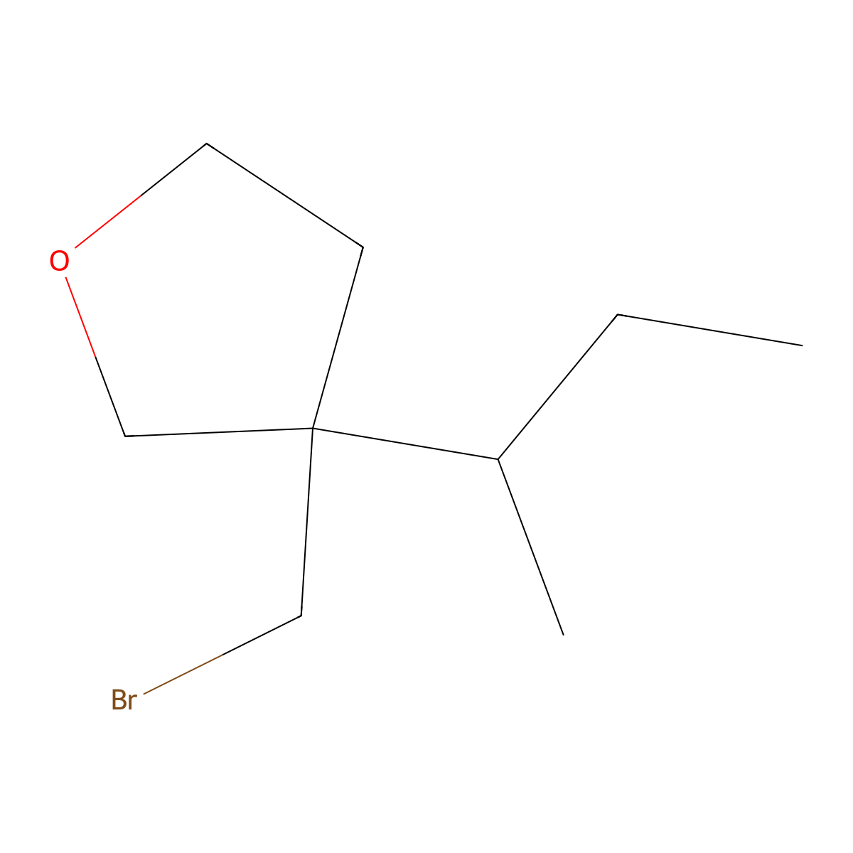 3-(Bromomethyl)-3-(butan-2-yl)oxolane molecular structure, CAS 1518231-98-5