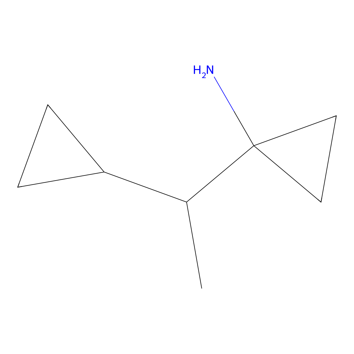 1-(1-Cyclopropylethyl)cyclopropan-1-amine molecular structure, CAS 1518234-19-9