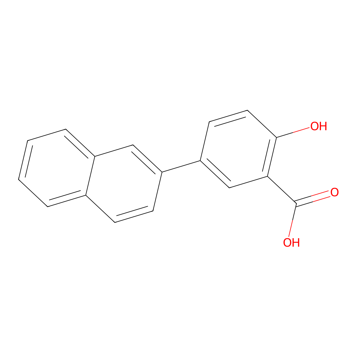 2-Hydroxy-5-(naphthalen-2-yl)benzoic acid molecular structure, CAS 151826-05-0