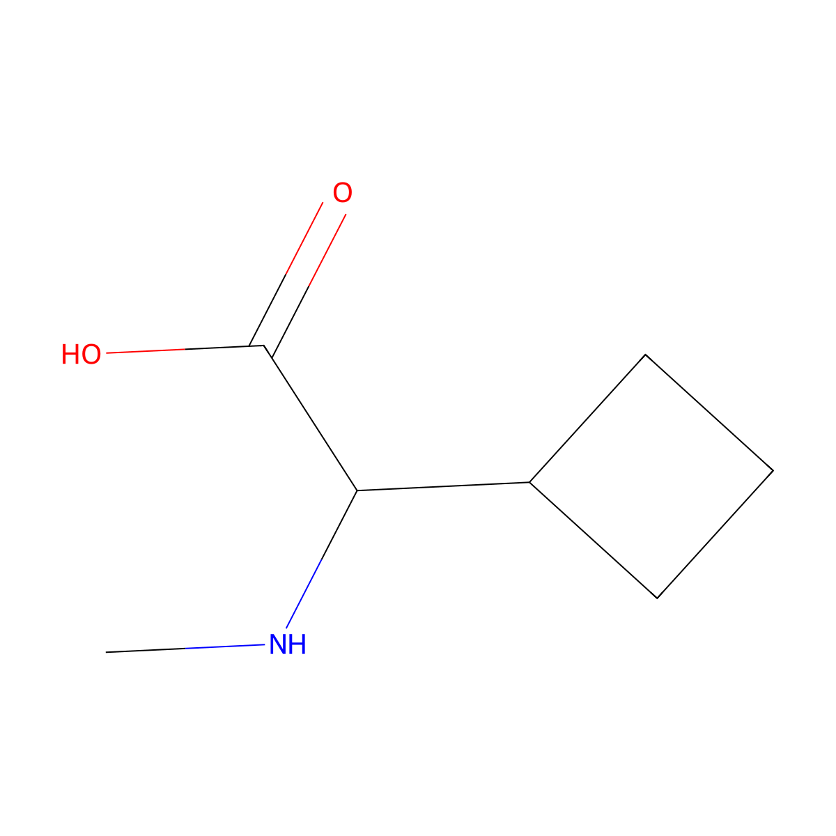 a-(Methylamino)cyclobutaneacetic acid HCl molecular structure, CAS 1518278-28-8