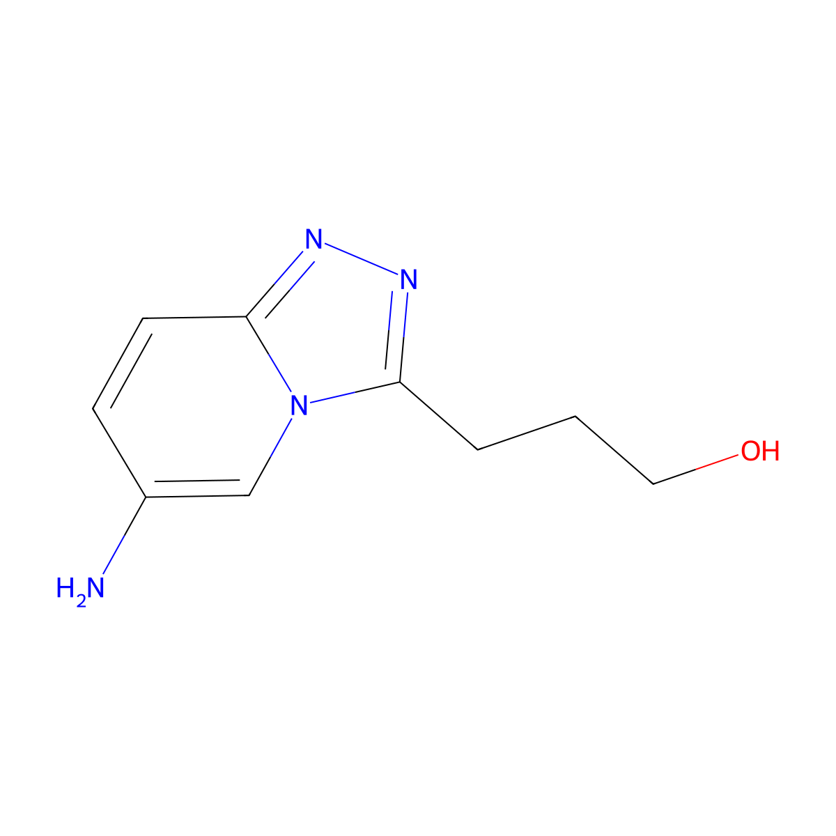 3-{6-Amino-[1,2,4]triazolo[4,3-a]pyridin-3-yl}propan-1-ol molecular structure, CAS 1518289-77-4