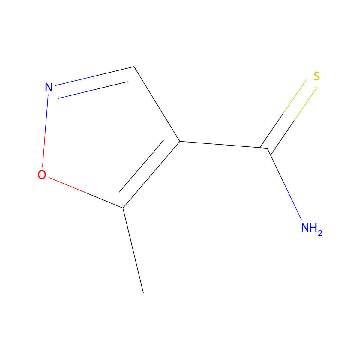 5-Methyl-1,2-oxazole-4-carbothioamide molecular structure, CAS 1518296-59-7