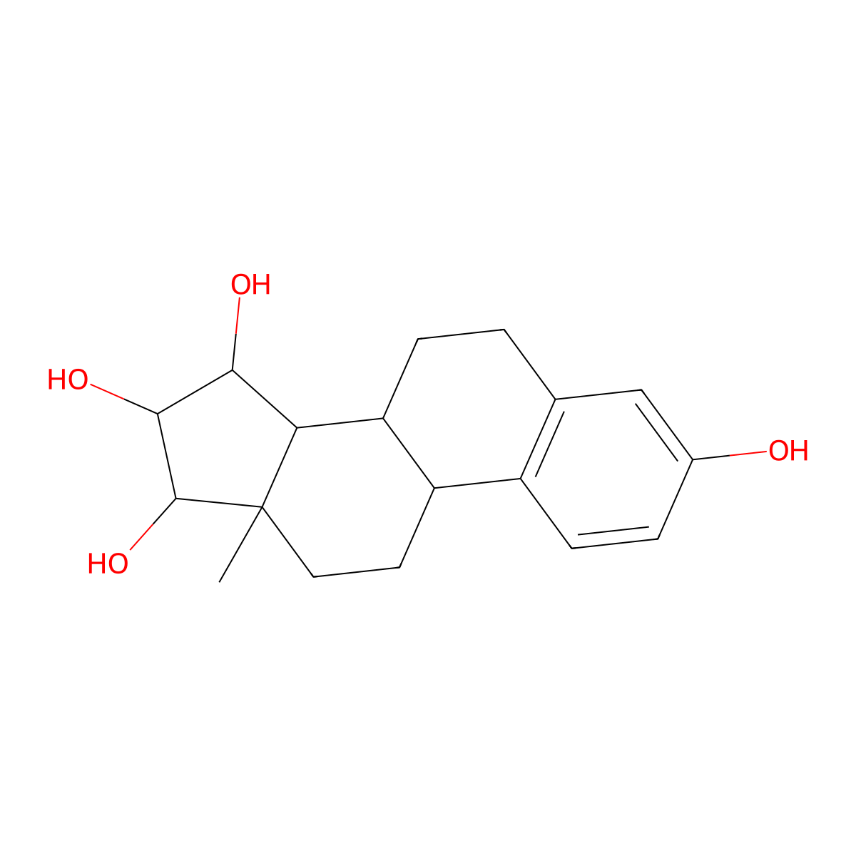 Estetrol molecular structure, CAS 15183-37-6