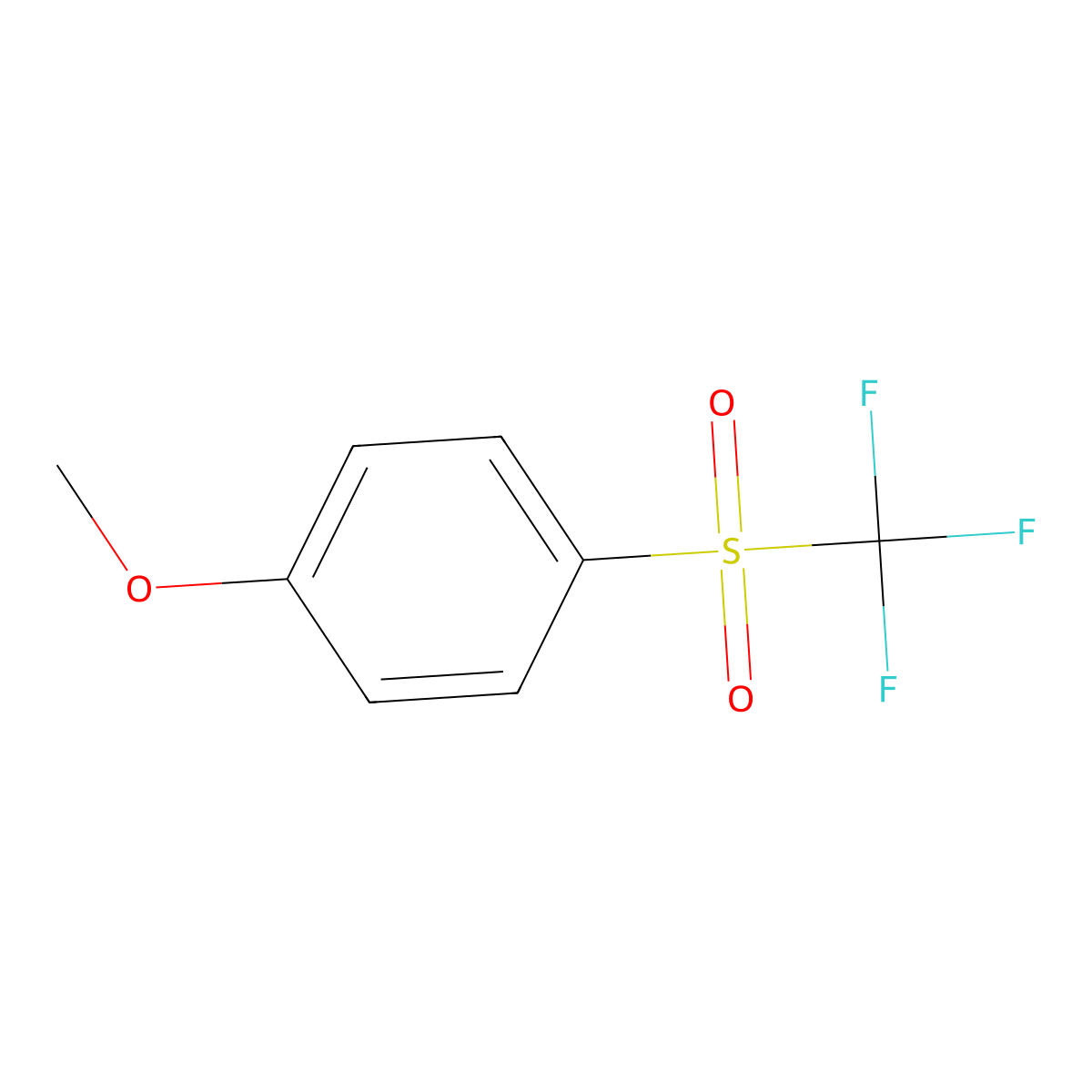 4-(Trifluoromethylsulfonyl)anisole molecular structure, CAS 15183-74-1