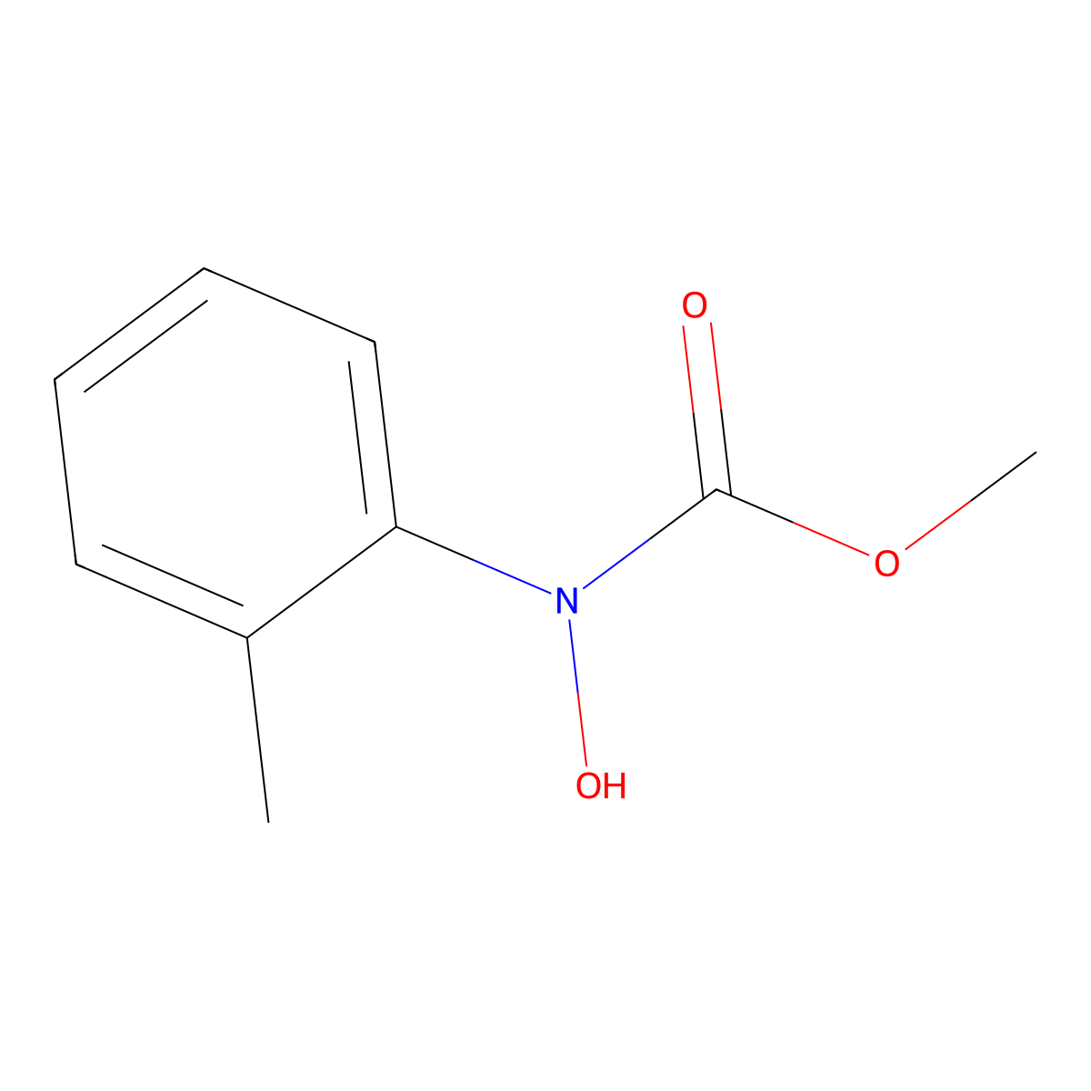 Methyl N-hydroxy-N-(2-methylphenyl)carbamate molecular structure, CAS 151830-35-2