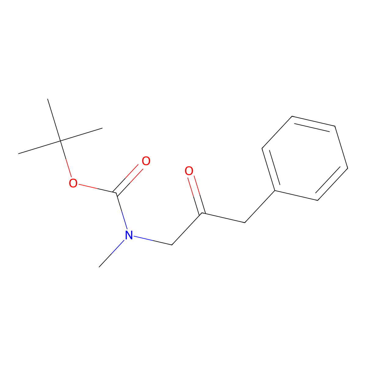 Tert-butyl N-methyl-N-(2-oxo-3-phenylpropyl)carbamate molecular structure, CAS 151830-73-8