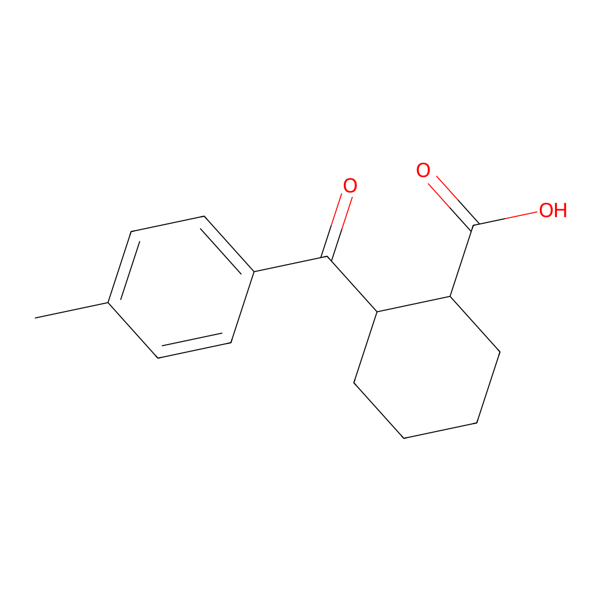 trans-2-(4-Methylbenzoyl)cyclohexane-1-carboxylic acid molecular structure, CAS 151830-92-1