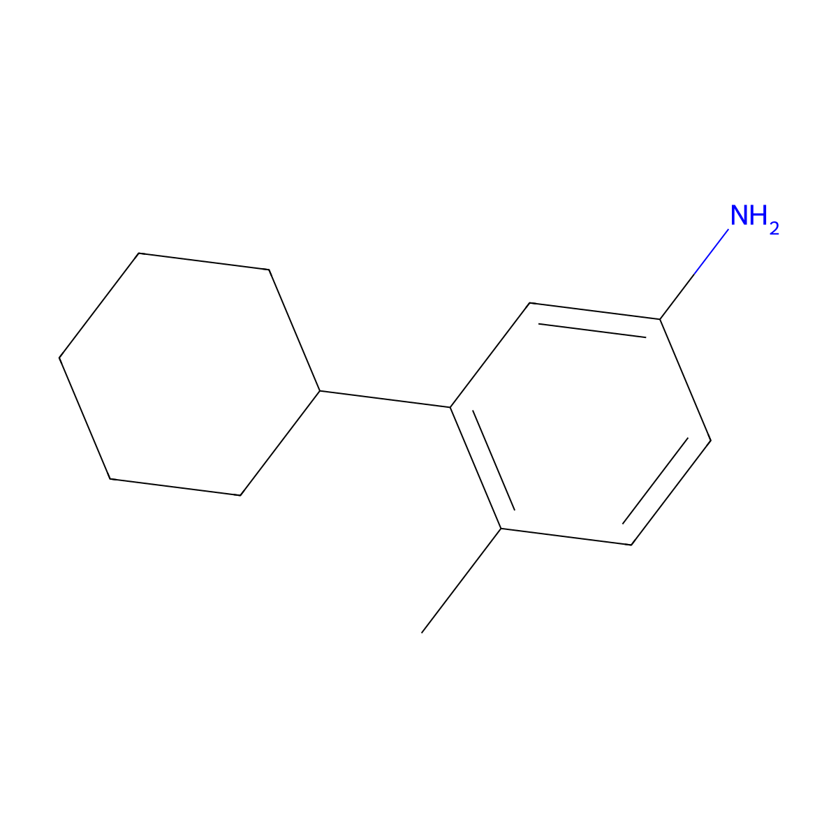 3-Cyclohexyl-4-methylaniline molecular structure, CAS 1518303-63-3