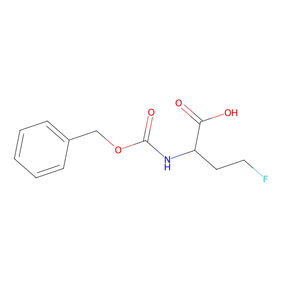 2-{[(Benzyloxy)carbonyl]amino}-4-fluorobutanoic acid molecular structure, CAS 1518305-66-2