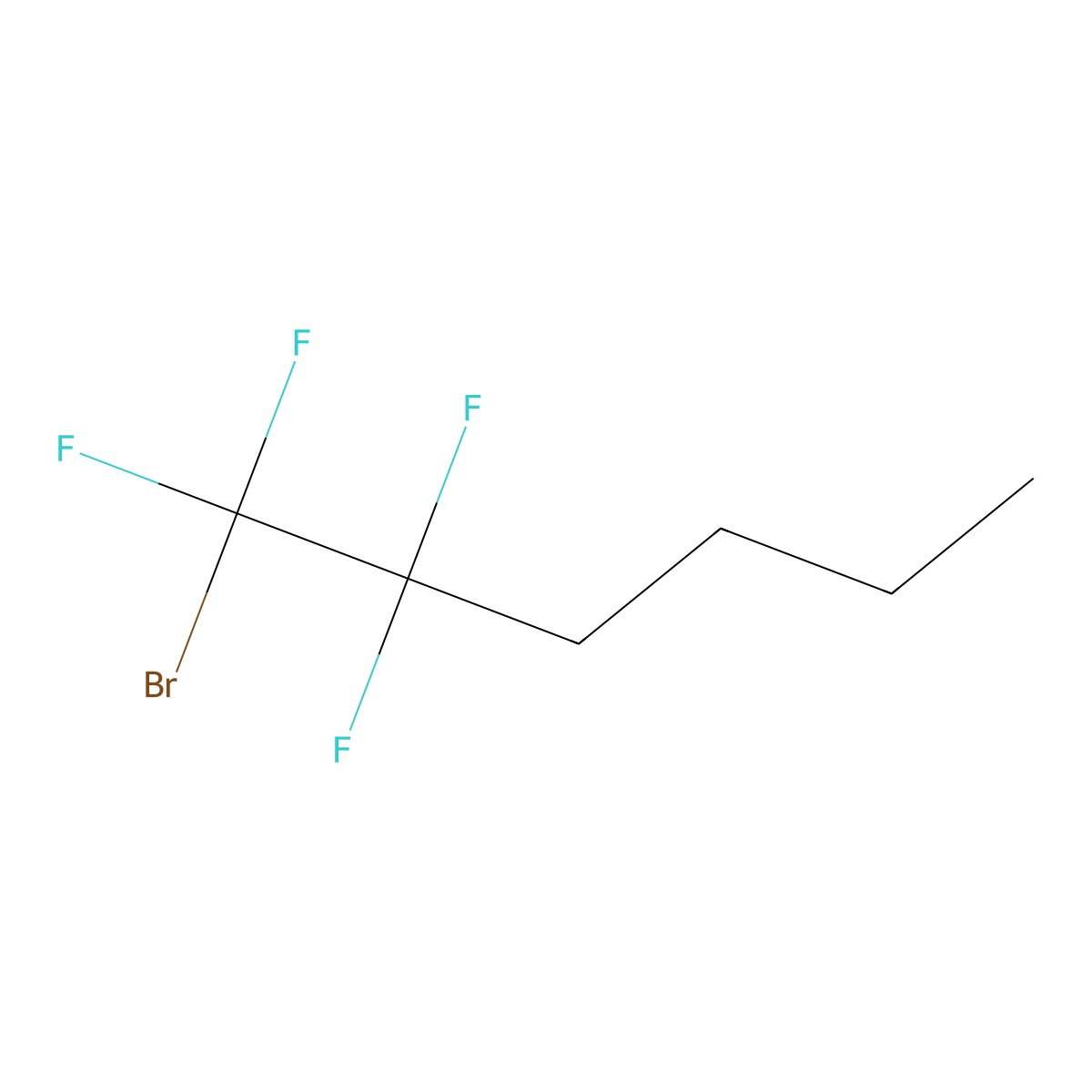 1-Bromo-1,1,2,2-tetrafluorohexane molecular structure, CAS 151831-45-7