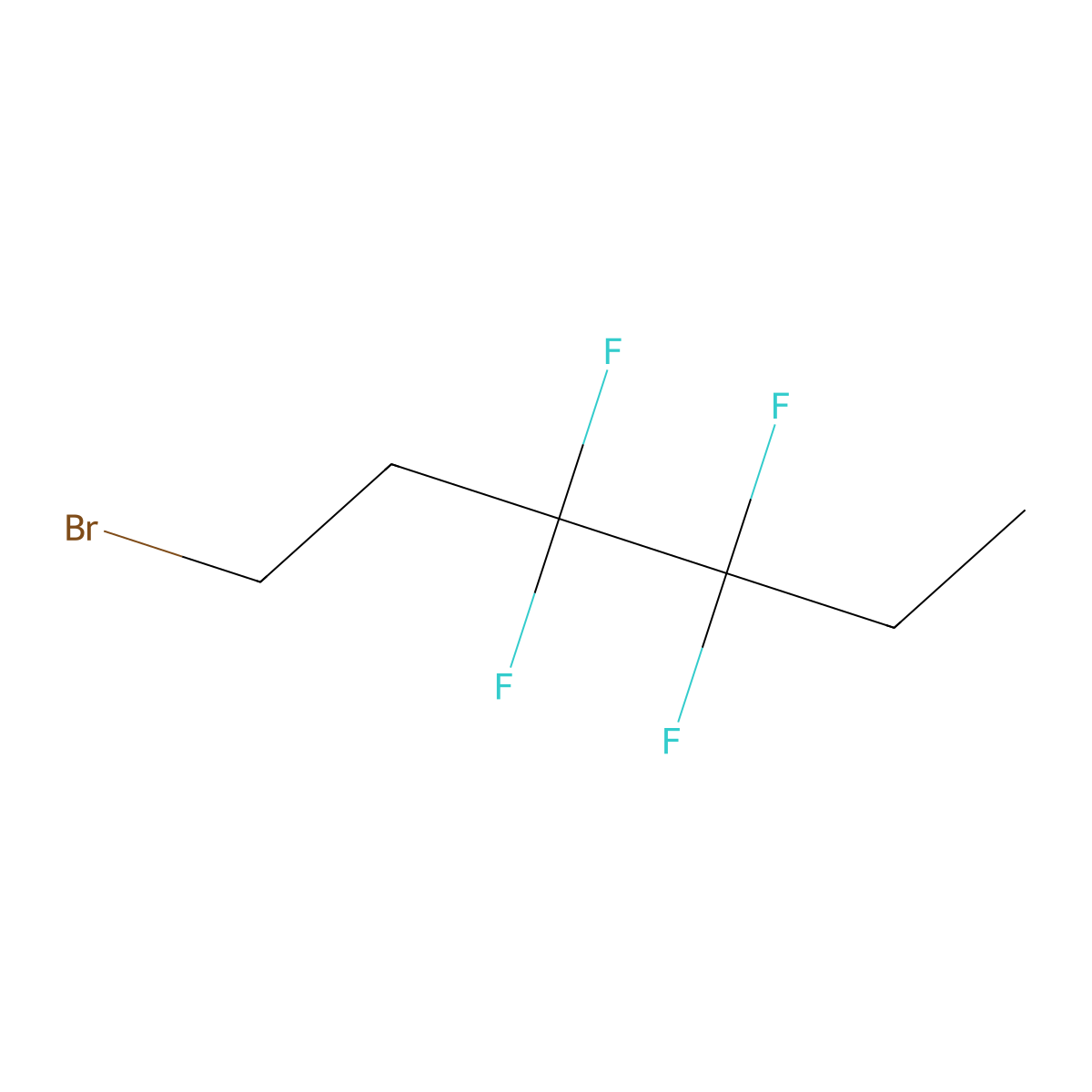 1-Bromo-3,3,4,4-tetrafluorohexane molecular structure, CAS 151831-48-0