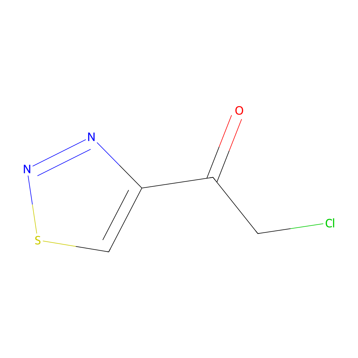 2-Chloro-1-(1,2,3-thiadiazol-4-YL)ethan-1-one molecular structure, CAS 1518319-15-7