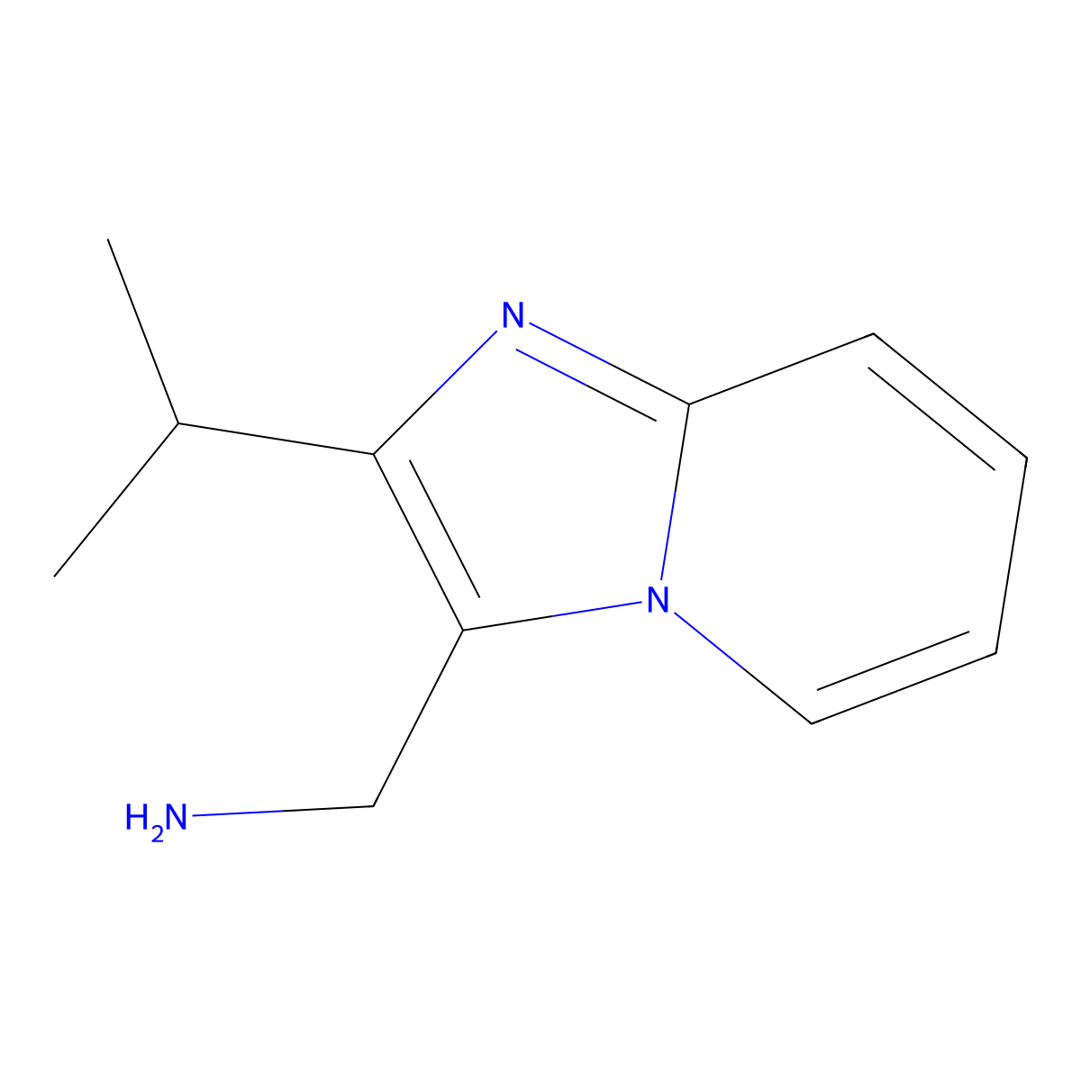 [2-(Propan-2-yl)imidazo[1,2-a]pyridin-3-yl]methanamine molecular structure, CAS 1518325-50-2