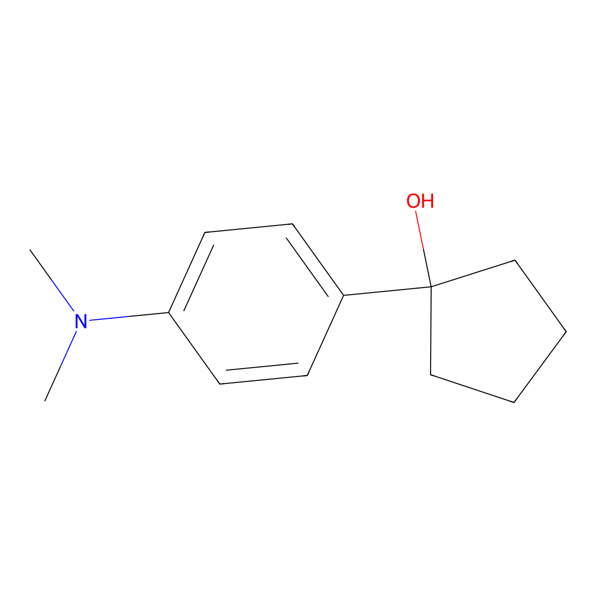 1-(4-(Dimethylamino)phenyl)cyclopentanol molecular structure, CAS 1518326-84-5