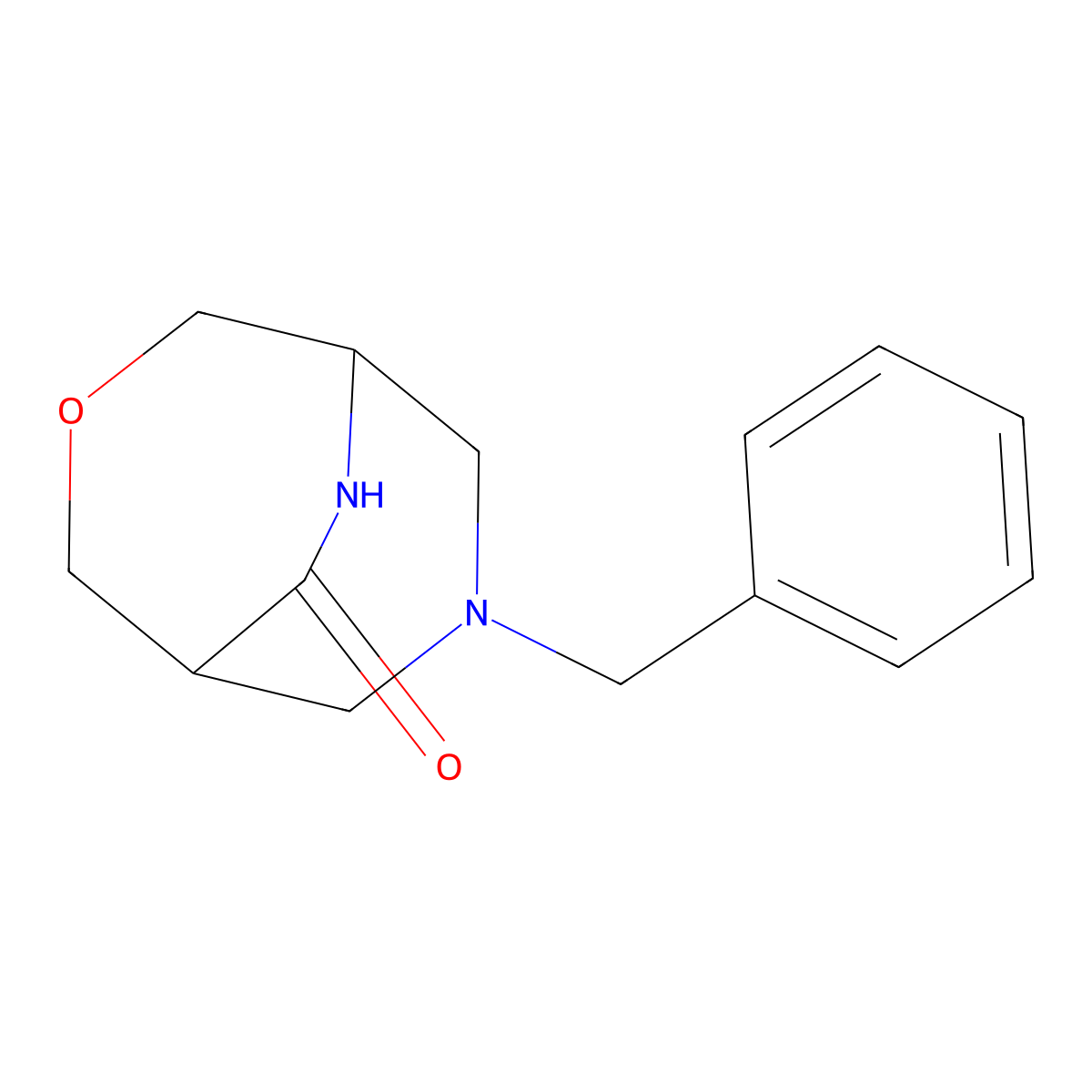 7-Benzyl-3-oxa-7,9-diazabicyclo[3.3.2]decan-10-one molecular structure, CAS 151833-70-4