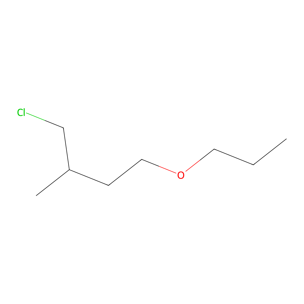 1-Chloro-2-methyl-4-propoxybutane molecular structure, CAS 1518330-11-4